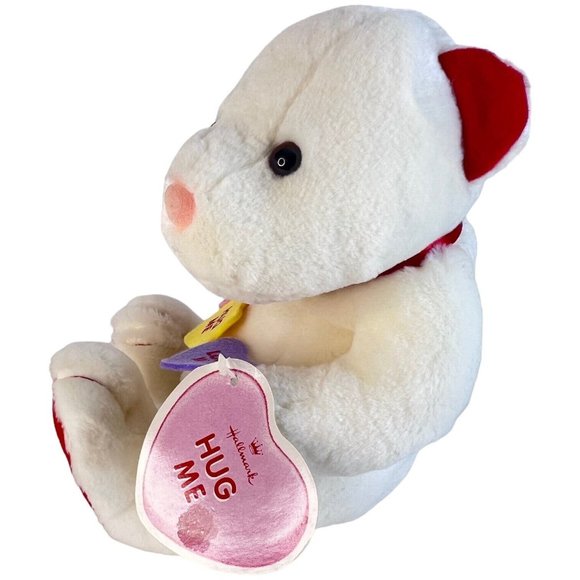 Hallmark Hug Me Teddy Bear Plush Candy Conversation Hearts Stuffed Animal Toy 9" - Picture 8 of 11
